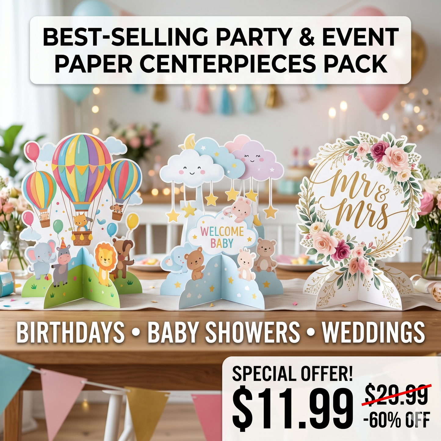 Party & Event Centerpieces Pack